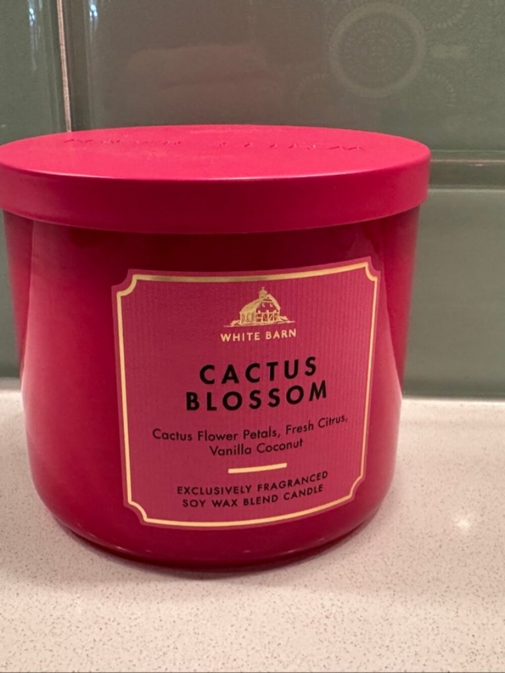 Bath & Body Works White Barn Cactus Blossom 3-Wick Candle NEW
